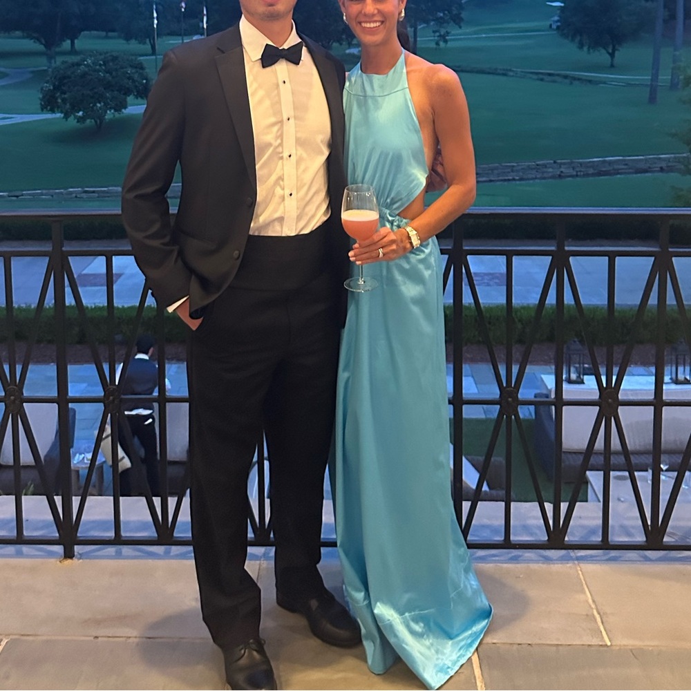 Staud Blue Sidney Gown Size S